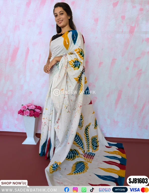 Multi Colour Java Batik Saree SJB 1603