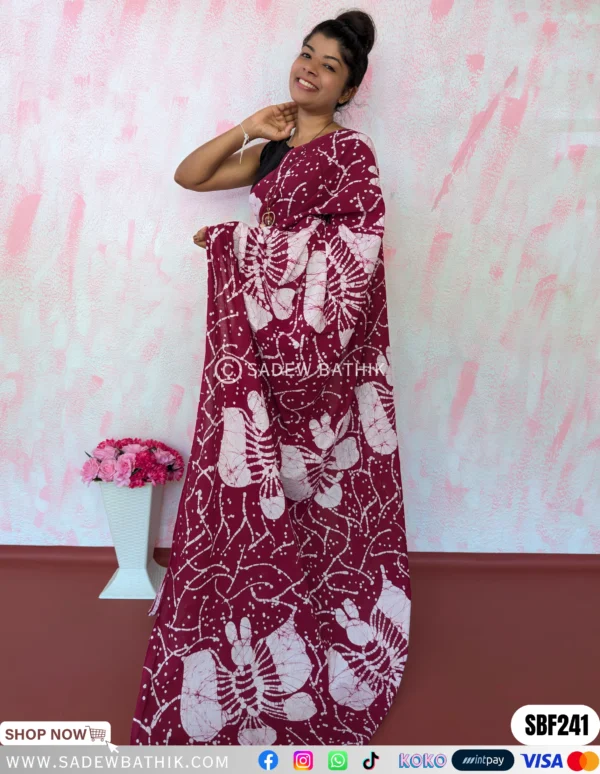Two Colour Batik Saree SBF 241