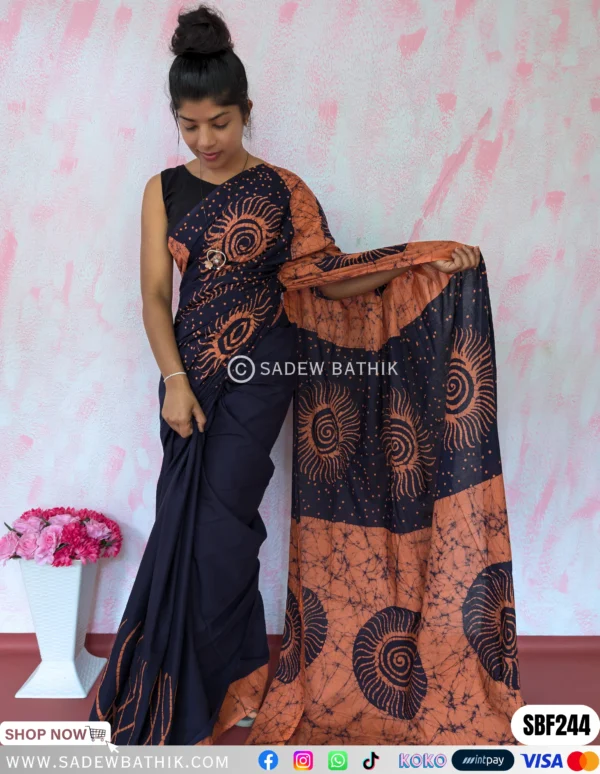 Two Colour Batik Saree SBF 244