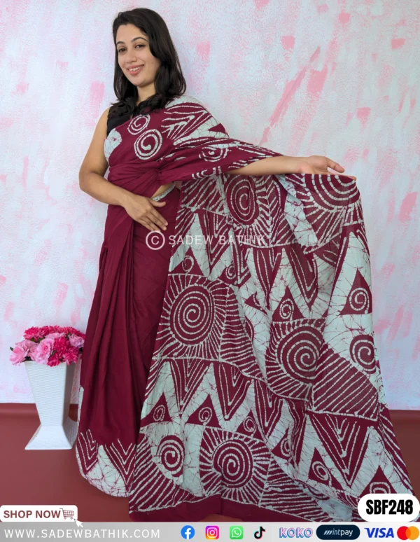 Two Colour Batik Saree SBF 248