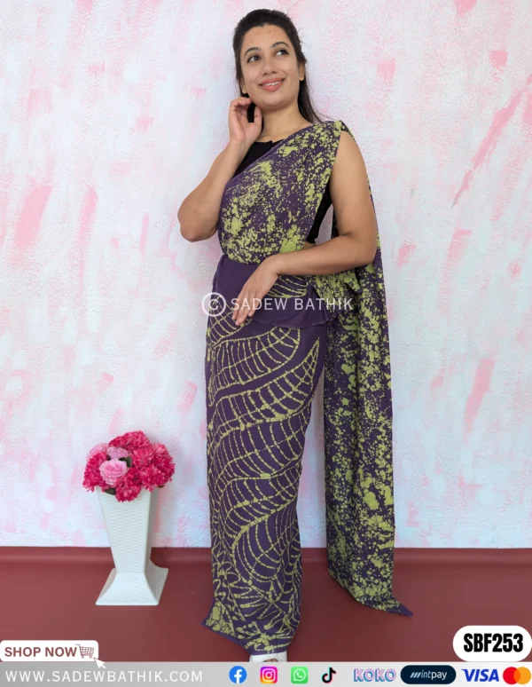 Two Colour Batik Saree SBF 253