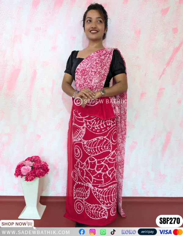 Two Colour Batik Saree SBF 270