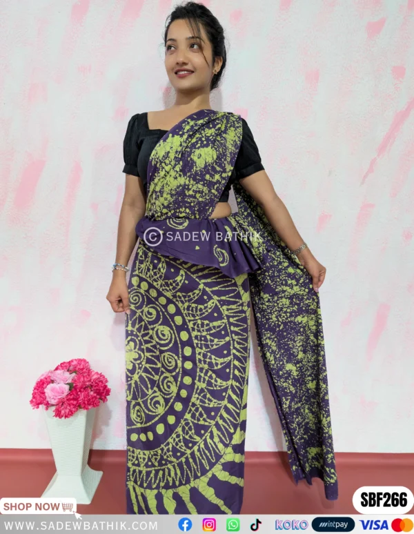 Two Colour Batik Saree SBF 266
