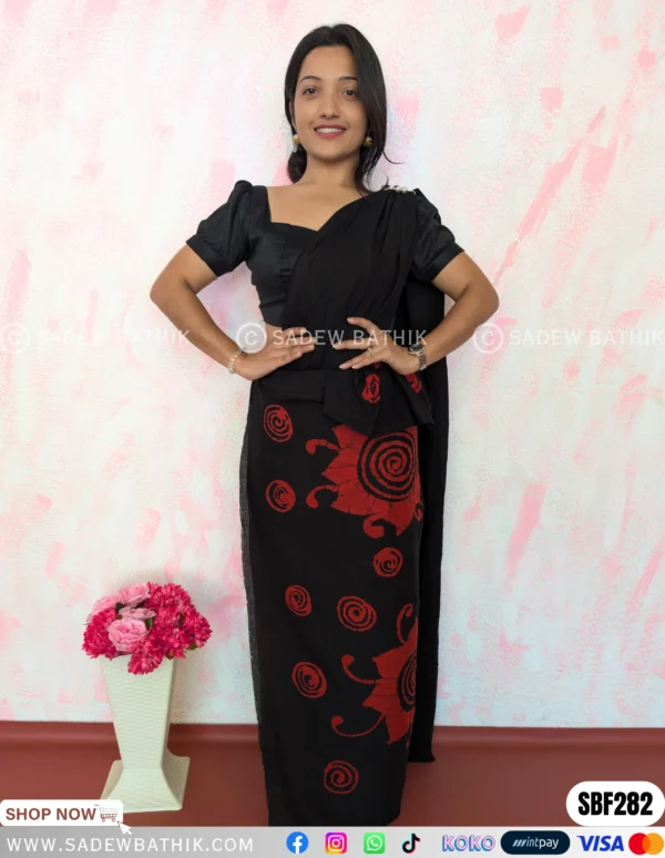 Two Colour Batik Saree SBF 282