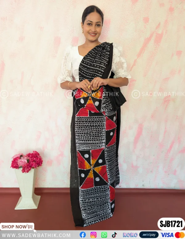 Multicolour Java Batik Saree SJB 1721